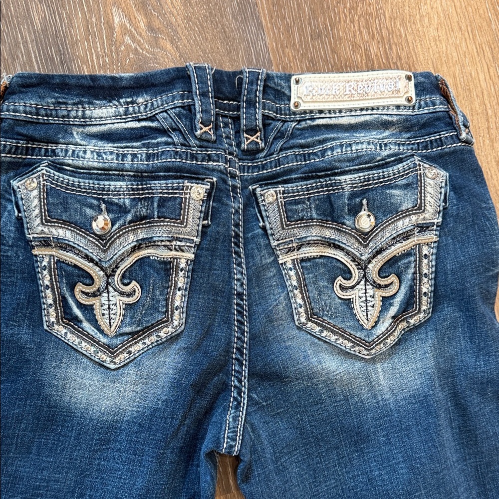 Rock Revival Dark Blue Boot Cut Jeans - Picture 5 of 8